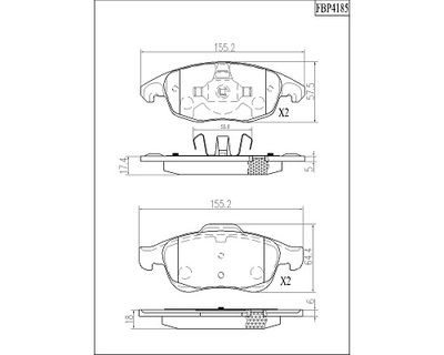 FBP4185 FI.BA Комплект тормозных колодок, дисковый тормоз