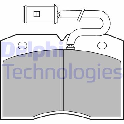 LP863 DELPHI Комплект тормозных колодок, дисковый тормоз