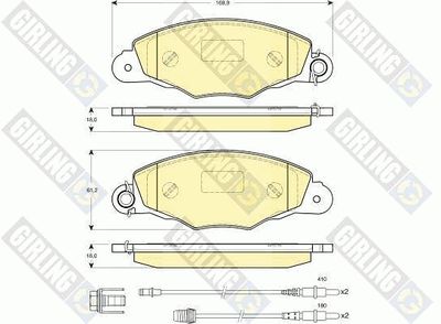 6114104 GIRLING Комплект тормозных колодок, дисковый тормоз