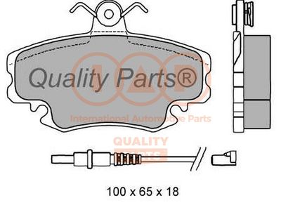 70413165 IAP QUALITY PARTS Комплект тормозных колодок, дисковый тормоз