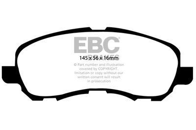 DP61614 EBC Brakes Комплект тормозных колодок, дисковый тормоз