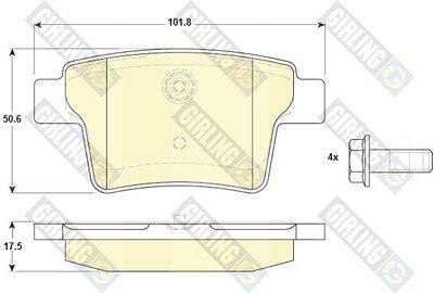 6119885 GIRLING Комплект тормозных колодок, дисковый тормоз