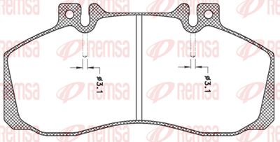 JCA24500 REMSA Комплект тормозных колодок, дисковый тормоз