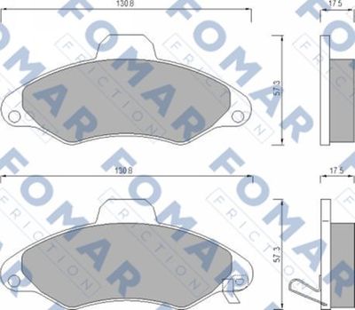 FO666981 FOMAR Friction Комплект тормозных колодок, дисковый тормоз