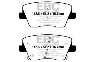 DPX2344 EBC Brakes Комплект тормозных колодок, дисковый тормоз