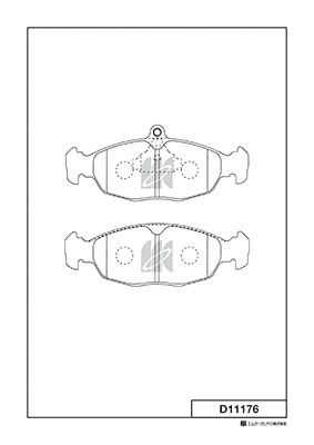 D11176 MK Kashiyama Комплект тормозных колодок, дисковый тормоз