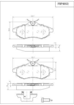 FBP4053 FI.BA Комплект тормозных колодок, дисковый тормоз