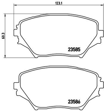 P83055 BREMBO Комплект тормозных колодок, дисковый тормоз