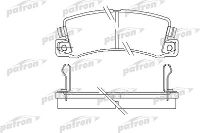 PBP478 PATRON Комплект тормозных колодок, дисковый тормоз