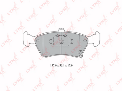 BD7590 LYNXauto Комплект тормозных колодок, дисковый тормоз