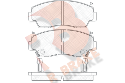 RB0636 R BRAKE Комплект тормозных колодок, дисковый тормоз