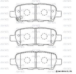 SN505P ADVICS Комплект тормозных колодок, дисковый тормоз