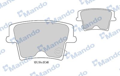 MBF015446 MANDO Комплект тормозных колодок, дисковый тормоз