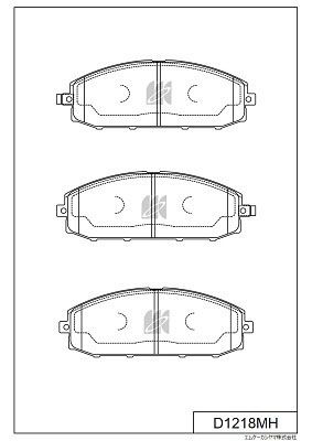 D1218MH MK Kashiyama Комплект тормозных колодок, дисковый тормоз