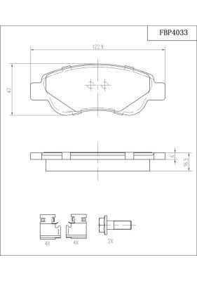 FBP4033 FI.BA Комплект тормозных колодок, дисковый тормоз