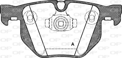 BPA038140 OPEN PARTS Комплект тормозных колодок, дисковый тормоз