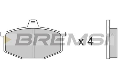 BP2124 BREMSI Комплект тормозных колодок, дисковый тормоз