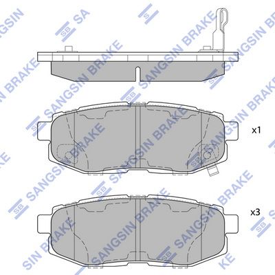 SP1777 Hi-Q Комплект тормозных колодок, дисковый тормоз