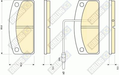 6116792 GIRLING Комплект тормозных колодок, дисковый тормоз