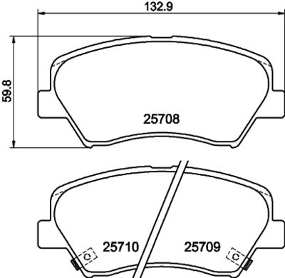 8DB355028911 HELLA PAGID Комплект тормозных колодок, дисковый тормоз