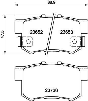 8DB355027811 HELLA PAGID Комплект тормозных колодок, дисковый тормоз