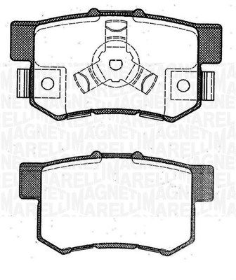 363916060463 MAGNETI MARELLI Комплект тормозных колодок, дисковый тормоз