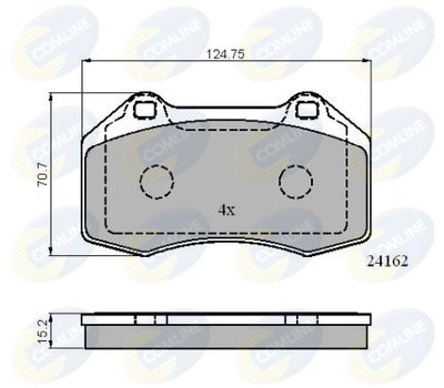 CBP01703 COMLINE Комплект тормозных колодок, дисковый тормоз