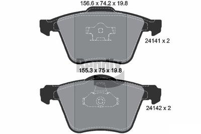 BPD2095 BENDIX Braking Комплект тормозных колодок, дисковый тормоз