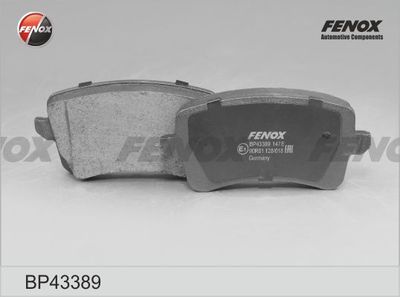 BP43389 FENOX Комплект тормозных колодок, дисковый тормоз