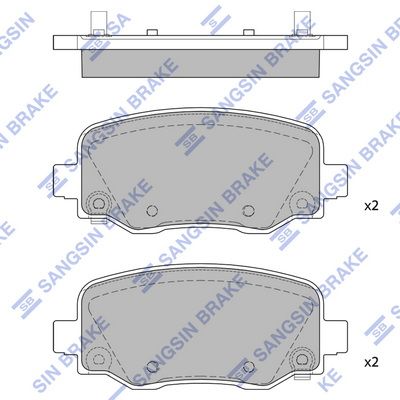 SP1858 Hi-Q Комплект тормозных колодок, дисковый тормоз