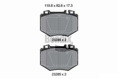 BPD1957 BENDIX Braking Комплект тормозных колодок, дисковый тормоз