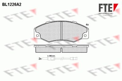 BL1226A2 FTE Комплект тормозных колодок, дисковый тормоз