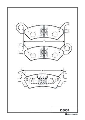 D3057 MK Kashiyama Комплект тормозных колодок, дисковый тормоз