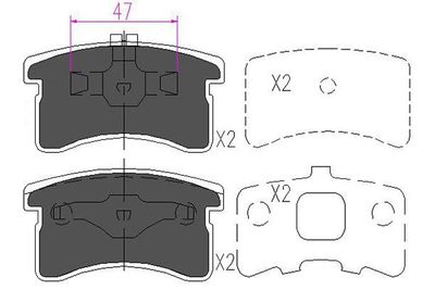 KBP1506 KAVO PARTS Комплект тормозных колодок, дисковый тормоз