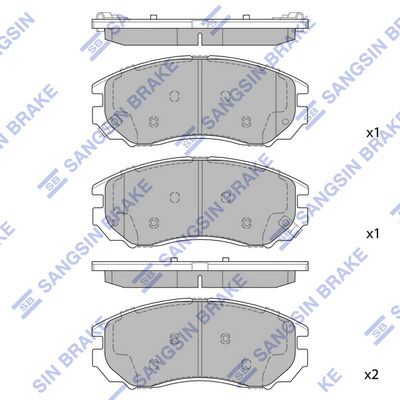 SP1723 Hi-Q Комплект тормозных колодок, дисковый тормоз