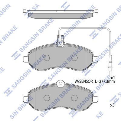 SP1415 Hi-Q Комплект тормозных колодок, дисковый тормоз