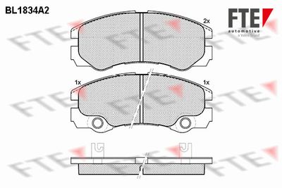 BL1834A2 FTE Комплект тормозных колодок, дисковый тормоз
