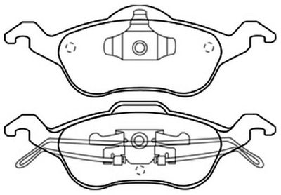 AKD1244 ASVA Комплект тормозных колодок, дисковый тормоз