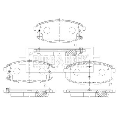 BBP2667 BORG & BECK Комплект тормозных колодок, дисковый тормоз