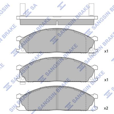 SP1140 Hi-Q Комплект тормозных колодок, дисковый тормоз