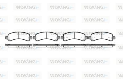 P889310 WOKING Комплект тормозных колодок, дисковый тормоз