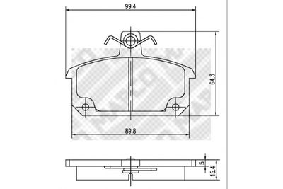 6903 MAPCO Комплект тормозных колодок, дисковый тормоз