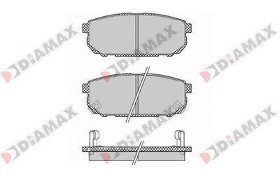 N09424 DIAMAX Комплект тормозных колодок, дисковый тормоз