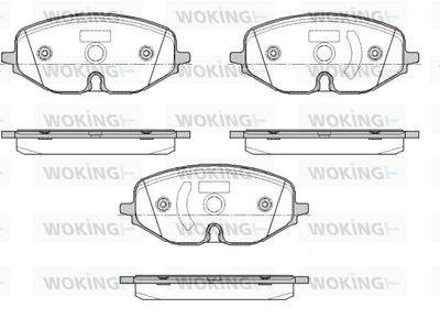 P1806301 WOKING Комплект тормозных колодок, дисковый тормоз