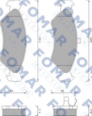 FO487081 FOMAR Friction Комплект тормозных колодок, дисковый тормоз