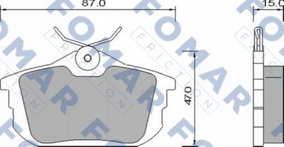 FO647381 FOMAR Friction Комплект тормозных колодок, дисковый тормоз