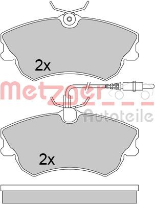 1170456 METZGER Комплект тормозных колодок, дисковый тормоз
