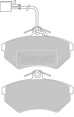 BBP1123 BORG & BECK Комплект тормозных колодок, дисковый тормоз