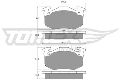 TX1050 TOMEX Brakes Комплект тормозных колодок, дисковый тормоз