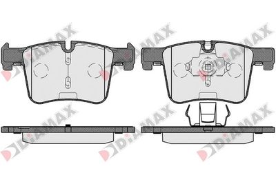 N09596 DIAMAX Комплект тормозных колодок, дисковый тормоз
